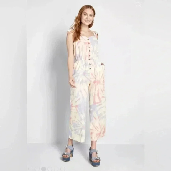 ModCloth  Every Waking Momentum Tie Dye Jumpsuit - Multi - Size Small - Picture 9 of 9